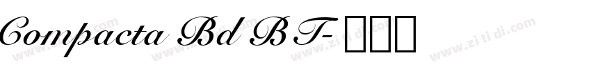 Compacta Bd BT字体转换
